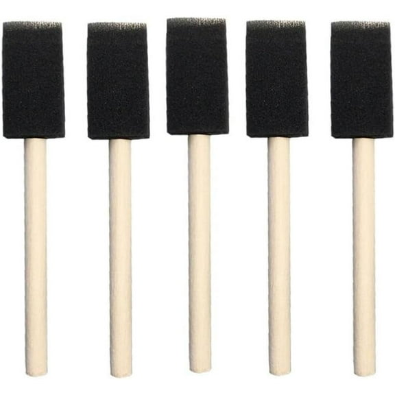 25pcs Paint Foam Sponges Paint Sponges Brush Set with Wood Handle Painting Tools DIY Painting Crafts