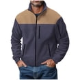 thumbnail image 1 of pstuiky Camisas casuales de manga larga para hombre, Camisa de manga larga con cuello alto, botones y bolsillos laterales para hombre Tops de talla grande para hombre xxl, 1 of 8