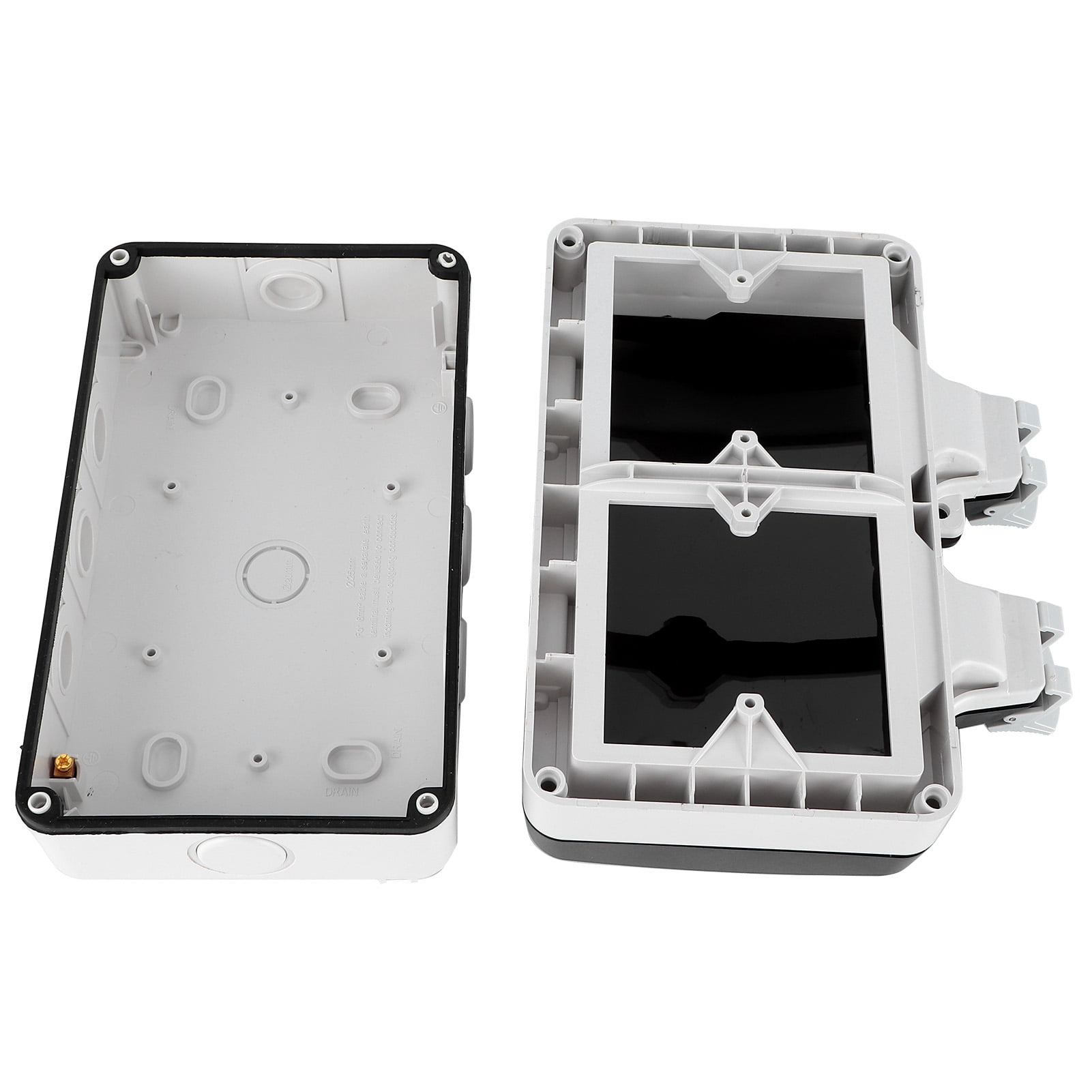 2-Gang Socket Enclosure for Outdoor Use, Durable & Multifunctional, 86 Type Design IP66 Waterproof Junction Box Estrela
