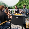 thumbnail image 7 of Sobaniilo  Fire Pit 45in Propane Fire Pit with Rain Cover and Lava Rock, Outdoor Firepit Table 50000 BTU 3-in-1 Fire Table for Patio/Yard/Balcony, Rectangular, Black, 7 of 7