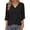 Black, variant on V Neck Tops for Women 3/4 Length Sleeve Women Tops Casual Dressy Women Blouses Trendy Tunic Tops