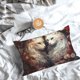 thumbnail image 5 of Fotbe Flower Cat Couple Funda de Almohada Decorativa Estilo Occidental, Lujo en Algodón, Fundas para Almohadas King, Cojín Estampado para Decoración del Hogar-16"x24", 5 of 6