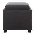 thumbnail image 3 of Safavieh Carter Birch Wood Linen Tray Ottoman in Dark Grey, 3 of 8