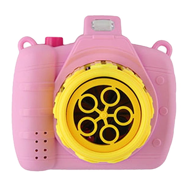 Máquinas De Burbujas De Cámara Para Niños, Sopladores De Burbujas Automáticos, Fabricantes De Burbujas, Suministros De Recuerdos Para Fiestas D Rosado Baoblaze Camera Bubble Machine