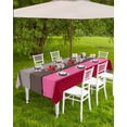 thumbnail image 4 of nqOlkjepod Pink Grey Outdoor Tablecloth with Umbrella Hole & Zipper, Vintage Stripe Farmhouse Wood Grain Ombre Rectangle Table Cover 52x70 Inch, Dining Waterproof Table Cloth Protector for Patio, 4 of 7