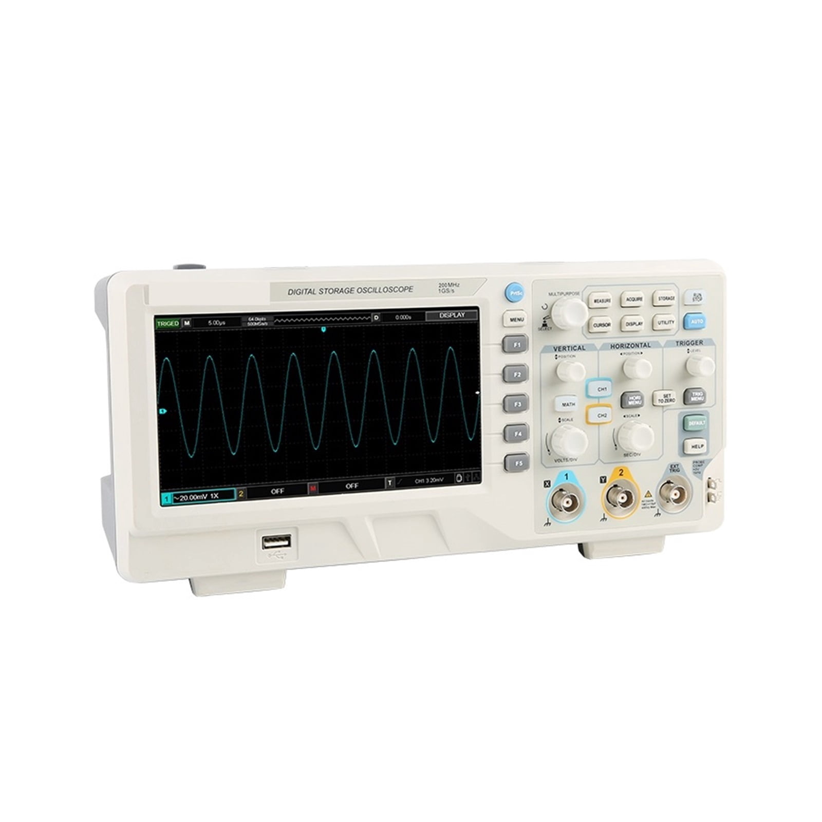 Digital Oscilloscope USB UTD2202 Dual Channel 200Mhz 1G Sampling Rate High Voltage Probe Portable Osciloscopio ,Professional Designed