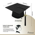 thumbnail image 5 of CLERKMANS Graduation Cap with Tassel Includes 2026 Date Drop - 6” Hang Loop - 100% Polyeste, 2026, Black, One Size, 5 of 7