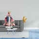 thumbnail image 2 of Figura decorativa de pollo para escena de , adorno acrílico, estatua de resina animal, adorno de mesa con base duradera., 2 of 8