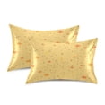 thumbnail image 2 of Yellow Stars Pattern Standard Size Satin Pillowcase 20''x26'' Double-Sided Print Soft Wrinkle Resistant, 2 of 9