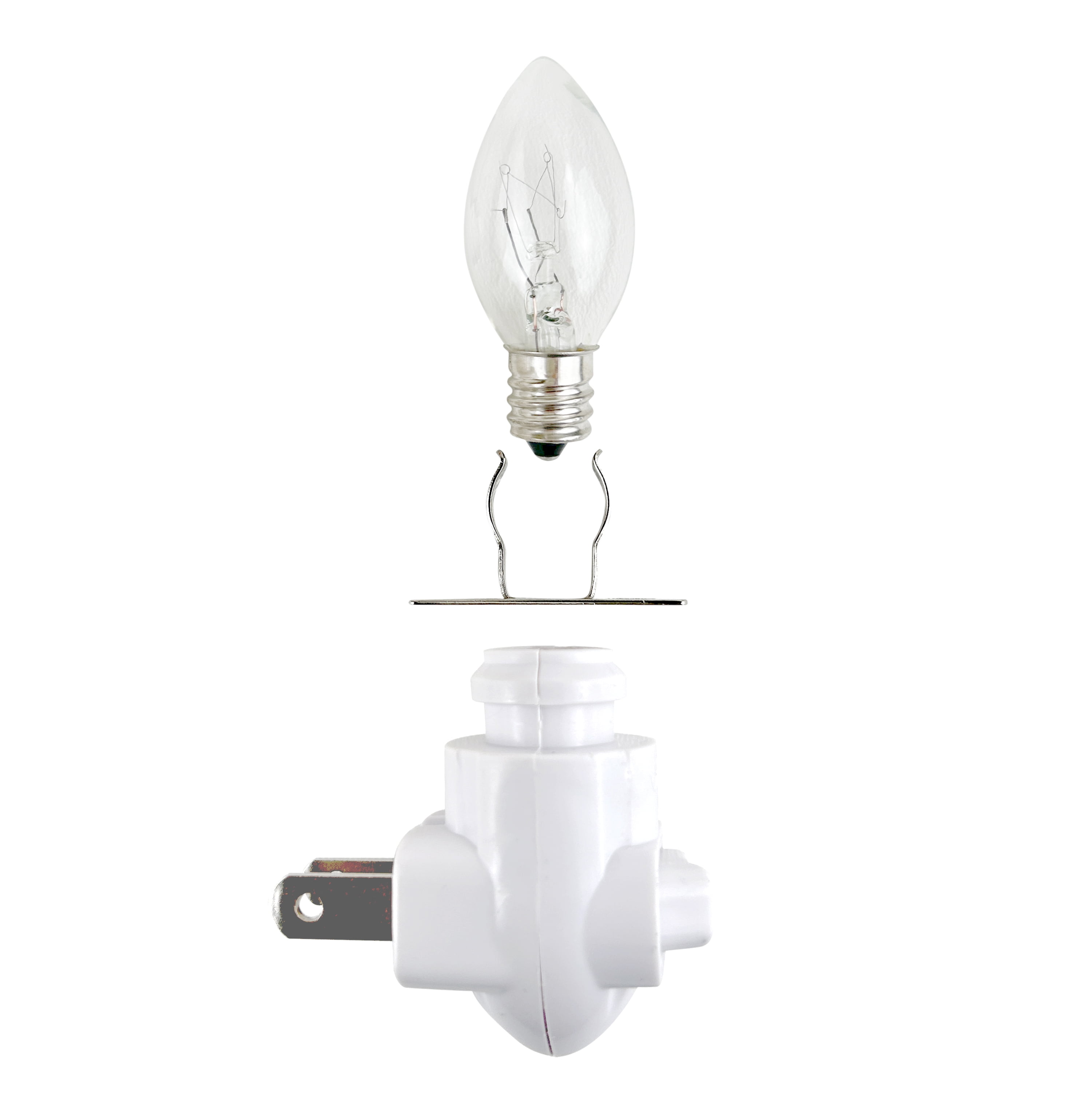 National Artcraft® White Night Light Kit Includes 4W Bulb and Brass Shade Mount to Create Your Own Night Light (Pkg/5)
