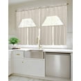 thumbnail image 4 of Ivory White Kitchen Curtains Swag Valance and Tier Curtains Set 24 Inch Length, Modern Pure Ivory White Rod Pocket Drape Panels Pair Swag Curtains for Bathroom/Cafe/Window, 4 of 6