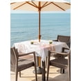 thumbnail image 2 of Outdoor Tablecloth with Umbrella Hole and Zipper, Coastal Square Table Cloth 60x60 Inch Waterproof Tablecloth, Orange Brown Coral Starfish Jellyfish Seahorse Picnic Table Cover for Patio Camping, 2 of 7