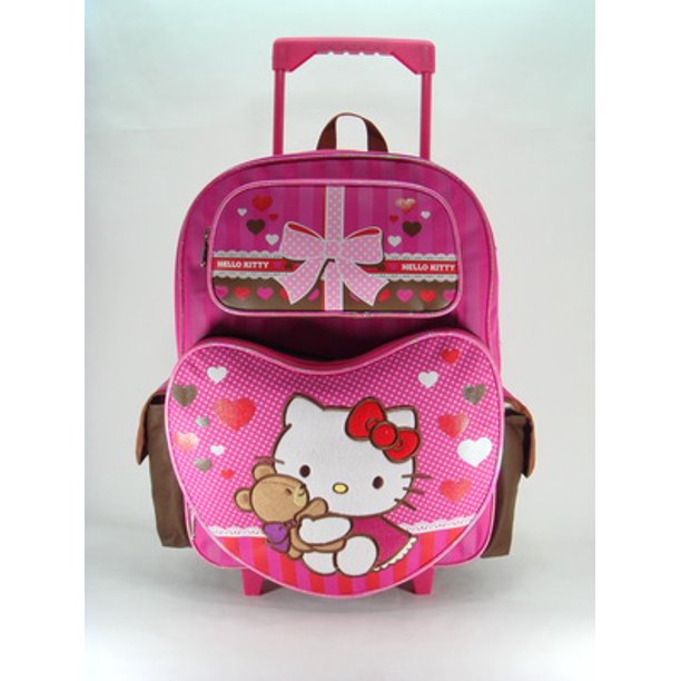 Hello Kitty Large Rolling Backpack Hello Kitty Super Sweet New