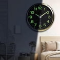 thumbnail image 2 of BERGUF 12" Quartz Modern Glow In The Dark Indoor Oversized Wall Clock, Silent Mechanism, 2 of 6
