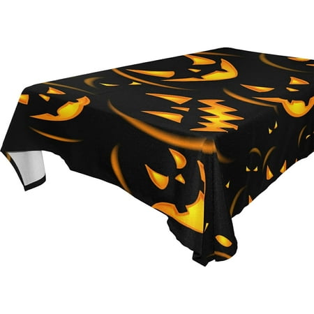 

Hidove Halloween Pumpkin Tablecloth Waterproof Washable Polyester Square Table Cover Durable Tablecloth for Kitchen Dining Table Party Decor (60 X 60 Inch)