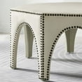 thumbnail image 3 of Modway Victory Modern Performance Velvet Ottoman in Ivory/Black, 3 of 8