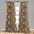 thumbnail image 5 of Ambesonne Autumn Curtains, Creative Nature Composition, Pair of 28"x63", Multicolor, 5 of 5