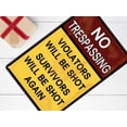 thumbnail image 7 of No Trespassing Warning Signs Funny Private Property Metal Tin Sign 8x12 Inches Aluminium, 7 of 7