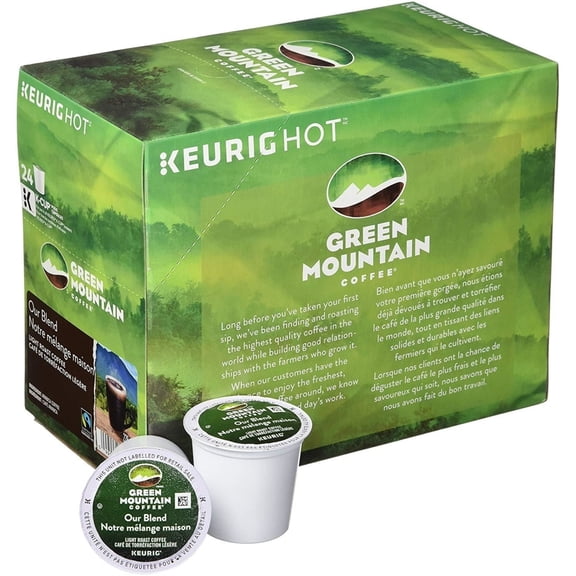 Green Mountain Coffee Our Blend K-Cup Pods, Light Roast, 24 Count for Keurig Brewers