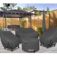 thumbnail image 2 of ULTCOVER Housse de Table de Foyer de Patio Ronde 32 Pouces, Housse de Bol à Feu d'Extérieur Imperméable, Noir, 2 of 9