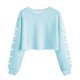 thumbnail image 1 of Camisetas de Manga Larga de las Mujeres Impresas Sueltas Casuales Cuello Redondo Suéter Deportivo Top Se Ajusta Fiel Al Tamaño para Casual, Fiesta, 1 of 5