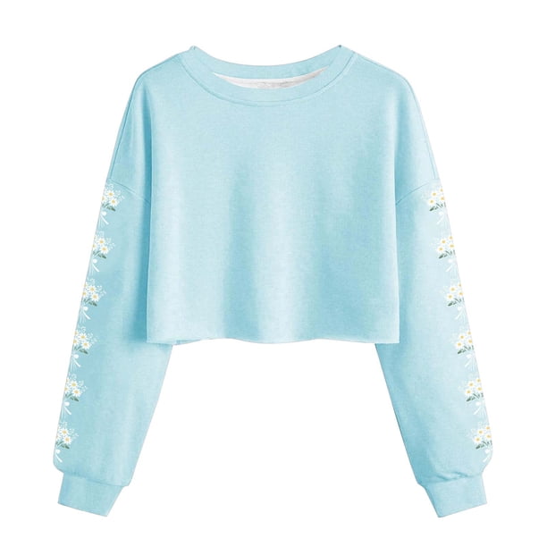 Camisetas de Manga Larga de las Mujeres Impresas Sueltas Casuales Cuello Redondo Suéter Deportivo Top Se Ajusta Fiel Al Tamaño para Casual, Fiesta