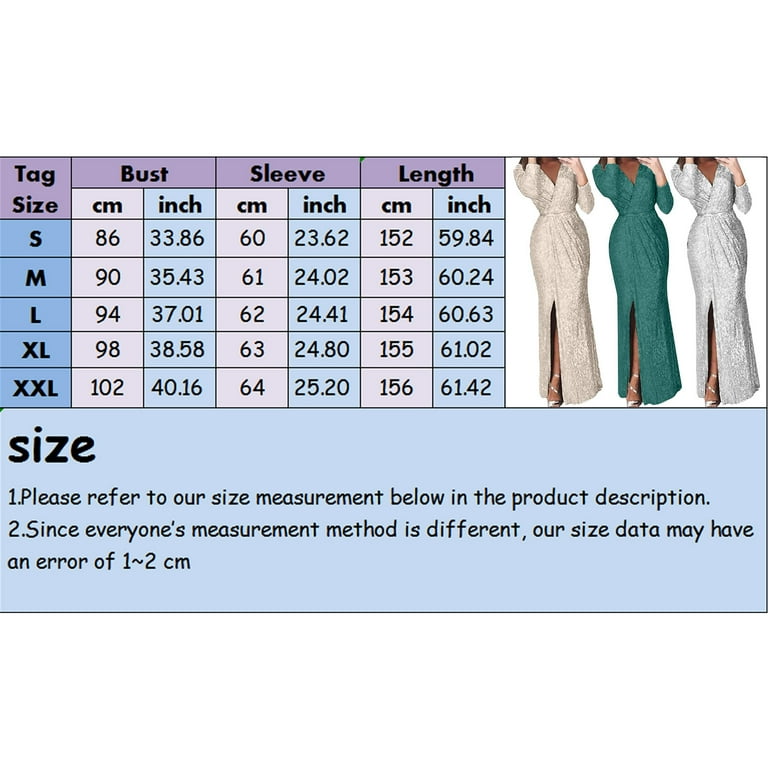 TAIAOJING Women's Side Slit V-Neck Maxi Dresses Formal Gowns And Evening  Sleeve V Neck Party Club Wrap Mini Dress - Walmart.com