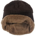 thumbnail image 4 of Morttic Men's Soft Stretch Knit Lined Thick Warm Ski Cap Women Winter Wool Slouchy Beanies Hat,Coffee, 4 of 7