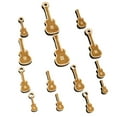 thumbnail image 1 of Electric Guitar Silhouette Wood Mini Charms Shapes DIY Craft Jewelry - With Hole - 30mm (6pcs), 1 of 7