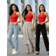 thumbnail image 5 of Blusas Mujer Casual Unitalla Camiseta Dama Blusa Crop Top Strec, 5 of 8