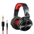 thumbnail image 2 of Auriculares Auriculares ajustables con cable 3.5 mm 6.35 mm Auriculares portátiles estéreo para teléfono portátil, Negro Rojo kenally EL000346-02B, 2 of 2