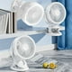 thumbnail image 1 of Ventilador recargable con luz nocturna para escritorio, oficina, dormitorio, tipo clip vertical, 1 of 6