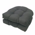 thumbnail image 4 of Topchances Set of 2 Tufted Universal Chair Cushions, Waterproof Outdoor/Indoor Chair Seat Pads, 19" x 19", Dark Grey, 4 of 8
