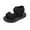 Black, variant on UngA Toddler Boy Sandals Toddler Boys Girls Buckle Sandals Comfort Open Toe Sandal with Adjustable Back Strap Beige,12.5