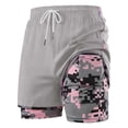 thumbnail image 6 of COMVALUE Womens Swim Trunks with Compression Liner Quick Dry 7 Inch Bathing Suit Beach Short with Zipper Pockets (Light Gray, M), 6 of 9