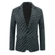 thumbnail image 1 of BLAZER RAYADO INSPIRADOR PARA HOMBRES, CHAQUETA DE TRAJE CON PATRÓN DE RAYAS, SASTRE DE SOLAPA NOTCH, ABRIGO DEPORTIVO XL NEGRO, 1 of 4