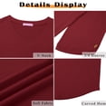 thumbnail image 6 of MOSHU V Neck Tops for Women 3/4 Length Sleeve Women Tops Casual Dressy Women Blouses Trendy Tunic Tops, 6 of 9