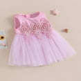 thumbnail image 3 of Robe de Princesse Sans Manches en Dentelle Perlée pour Bébé Fille, 3 of 9