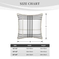 thumbnail image 4 of ZNDUO Grey Checkered Lines Pattern Throw Pillows for Couch-Indoor Decorative Pillows,20"x20", 4 of 8