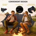 thumbnail image 6 of Slsy Heated Double Camping Chair, 2-Person Heated Folding Chairs for Outdoor Sports w/ 3 Heat Levels & 4 Heating Zones, Patio Lounge Chairs Folding Camping Chair Supports 550 lbs, 6 of 11