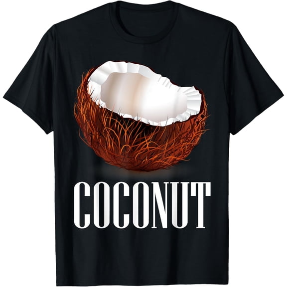 Retro Coconut Tropical Fruit Graphic Tee Funny Summer Beach Vacation T-Shirt for Men and Women