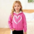 thumbnail image 2 of Shadoumai Girls Casual Zip Up Hoodie With Printed Design Kids Pullover Sweatshirt Soft Blend Long Sleeve Outerwear,Kids Hoodies, 2 of 6