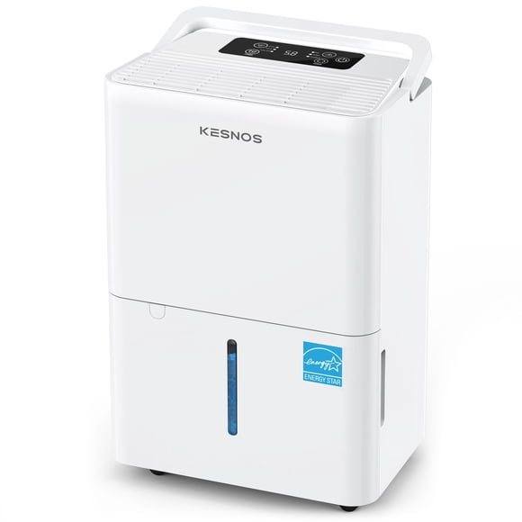 Deshumidificador Kesnos Energy Star 2025 De 30 Pintas Para Espacios De Hasta 2500 Pies Cuadrados. Deshumidificador Silencioso Ft Para El Hogar, Dormitorio, Baño, Sótano Con Manguera De Drenaje Con Tem