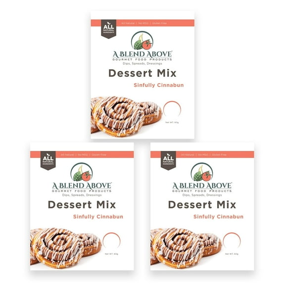 A Blend Above Sinfully Cinnamon Roll No-Bake Dessert Mix, 3 Pack, 1 oz