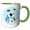Green/White, variant on 3drose, Good Boy Cute Black and White Puppy with Blue in Crayon for Kids, 15oz Mug