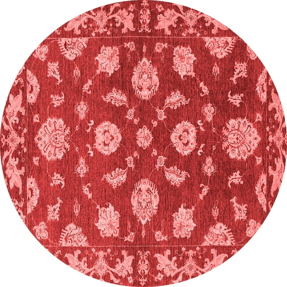Ahgly Company Indoor Round Persian Red Traditional Area Rugs, 3' Round