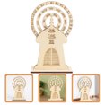 thumbnail image 4 of Calendrier Perpétuel en Bois pour Bureau, Calendrier de Bureau en Forme de Grande Roue, Décor de Table, 4 of 8