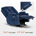 thumbnail image 4 of MCombo Oversized Power Lift Recliner Chair with 27.2'' Extra Wide Seat for Big and Tall Elderly People, Fabric R7541 (Navy Blue, Large-Wide), 4 of 9