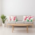 thumbnail image 3 of Ambesonne Pink Throw Pillow Cover 4 Pack, Blooming Petals, 16", Fuchsia Green, 3 of 5