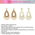 thumbnail image 2 of EXHUMKY hollow dangle earrings Earring Retro Rattan Lightweight 1 Pair for Women at Home, 2 of 6